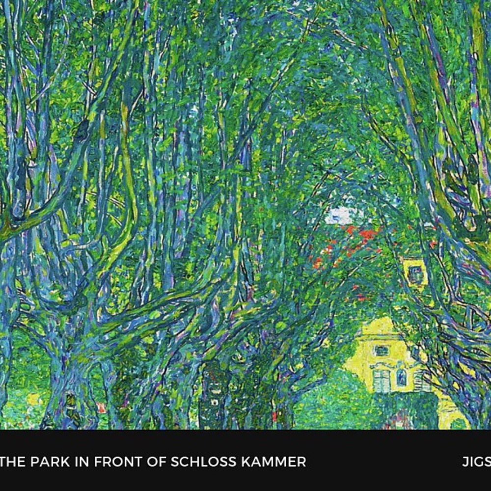 Jigsaw Puzzle 1000 Piece Premium Klimt Avenue in the Park Schloss Kammer 20 x 28